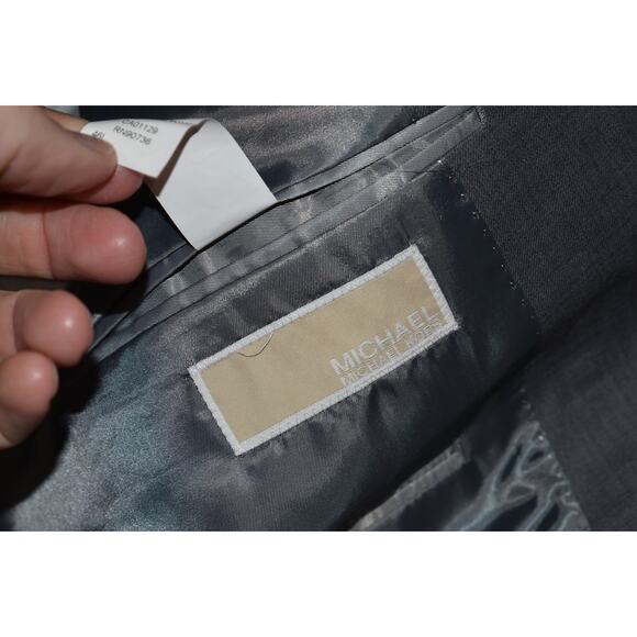 Michael Kors Suit 2 Piece 2 Button Mens Size Jacket 46 L Wool Gray Pants 40 x 31 - Picture 11 of 13